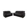 Juego De Living Sillon 3+2 Cuerpos Sofa Pu Negro Cordoba en Negro - Aparadores y recibidores, Uruguay | Soy Hogar, vista 1 de 8