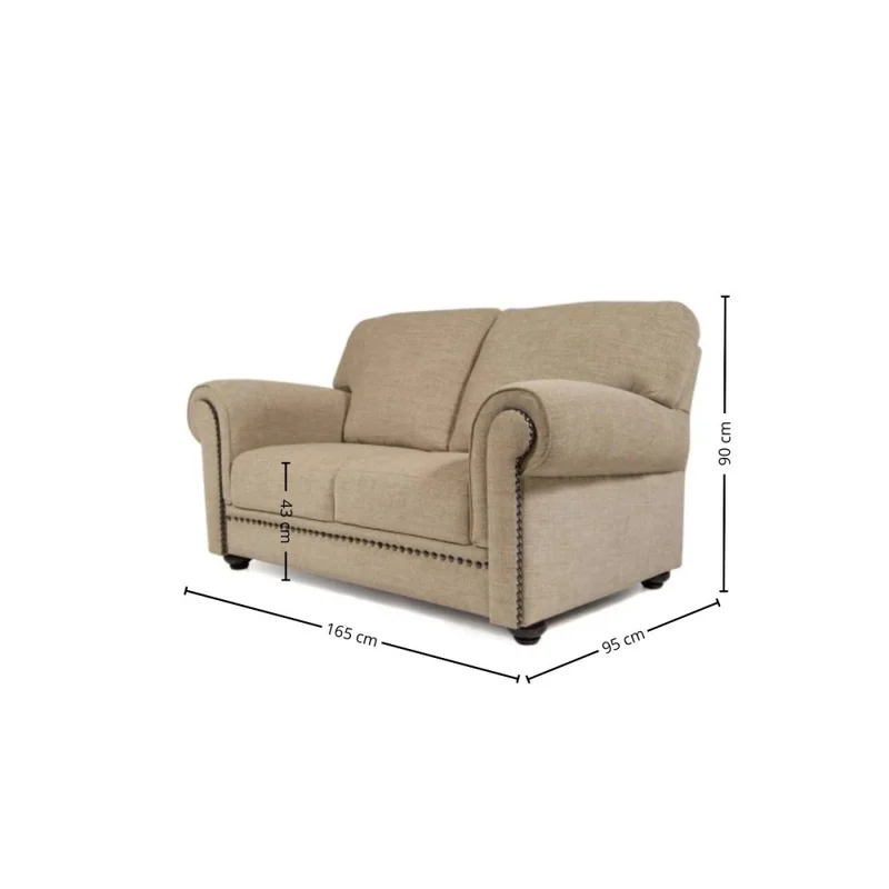 Sofá Gentleman - Tela Aquaclean - 2 cuerpos - A fabricar en Beige - Sillones y sofás, Uruguay | Nyr, vista 4