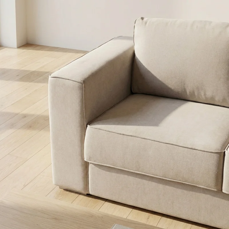 Sofá Olimpus - Microfibra - 2 cuerpos - Kruger 02-152 (Beige) en Beige - Sillones y sofás, Uruguay | NYR, vista 3