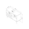 Rack con Bar para TV Led 43 pulgadas - Alabama - Muebles para TV, Uruguay | Delta Center, vista 5 de 5