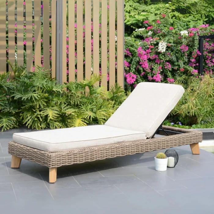 Reposera Tumbona - Bahamas Sun en Beige - Muebles para el exterior, Uruguay | Ecowood, vista 2