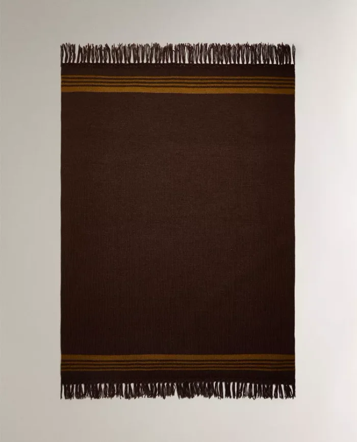 MANTA PUNTO FLECOS en Marrón - Textiles, Uruguay | Zara Home, vista 2