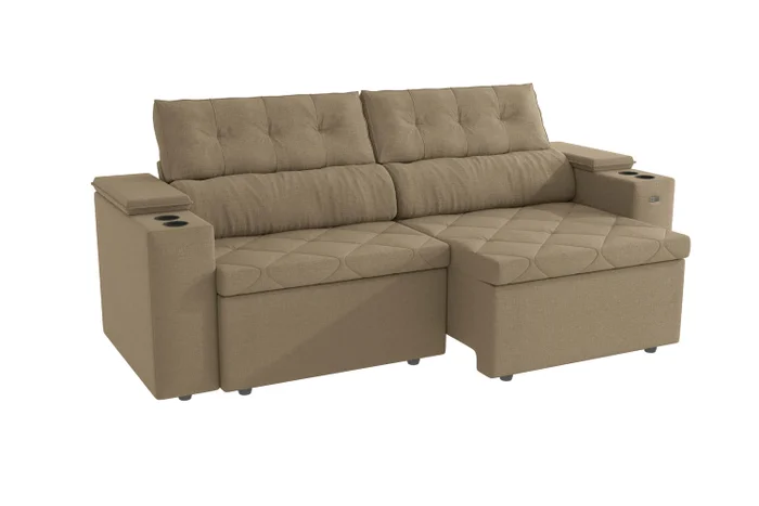 Sofa Otto 260CM - Retractil/Reclinable en Beige - Sillones y sofás, Uruguay | Balton, vista 28