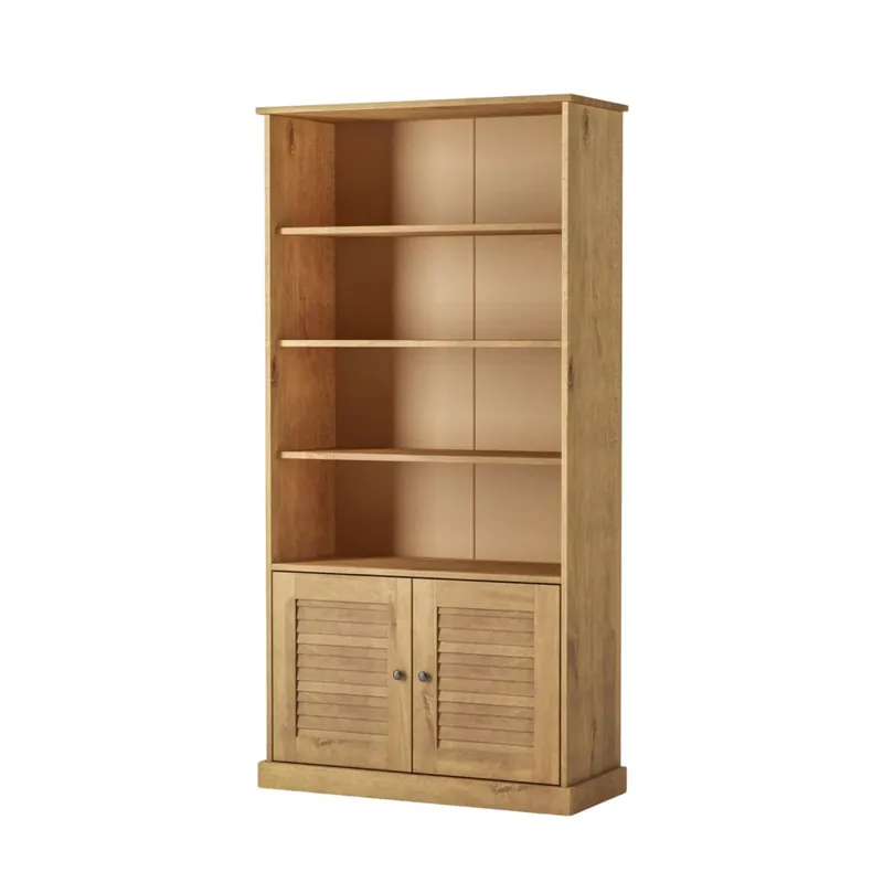 Estantería Biblioteca - 2 Puertas - Línea Oslo - Natural en Madera natural - Bibliotecas, Uruguay | Ecowood
