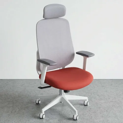 Silla De Oficina Malla Blanco Damasco en Multicolor - Escritorios y sillas de escritorio, Uruguay | Divino
