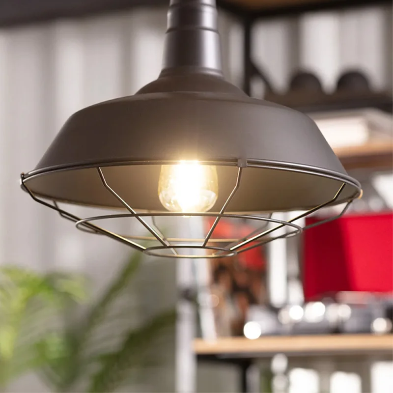 Lámpara Colgante Vintage Reja ø 36 cm en Negro - Lámparas colgantes, Uruguay | Serlux, vista 7