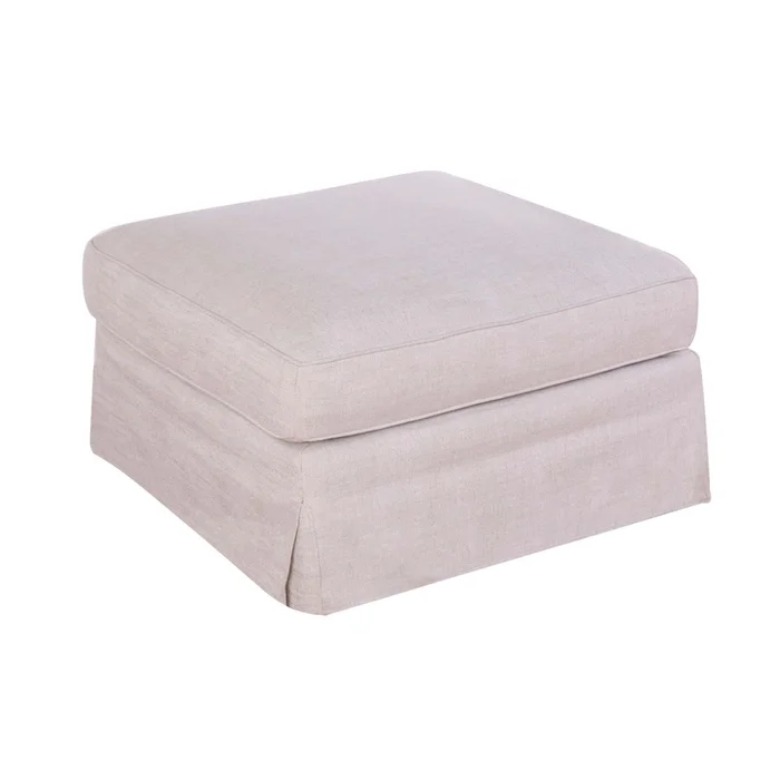 Puff Tela-y-madera Natural-beige Charlie Natural en Madera natural - Sillones y sofás, Uruguay | Divino, vista 2