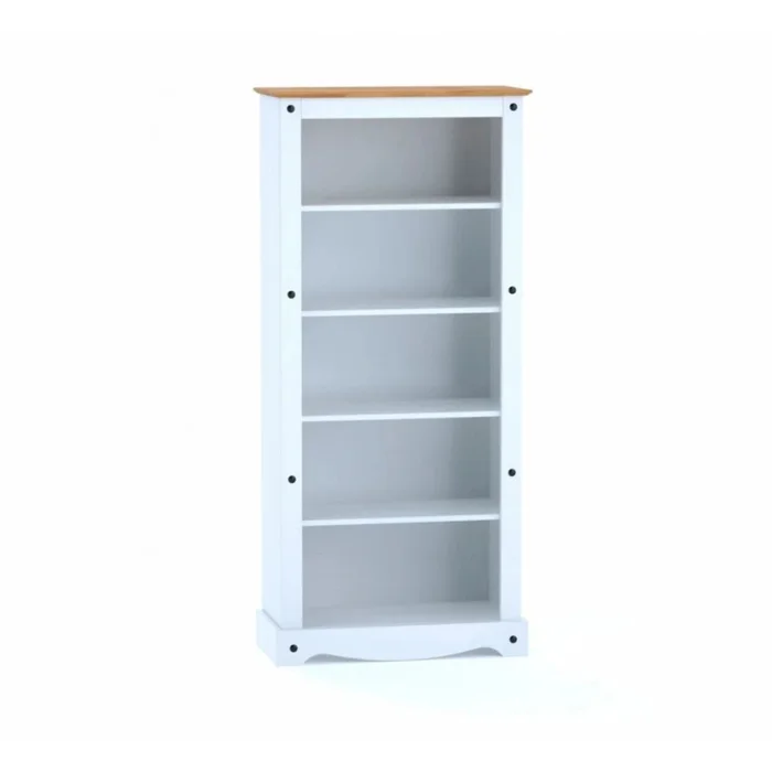 Biblioteca - 5 Estantes - Blanco en Blanco - Bibliotecas, Uruguay | Ecowood