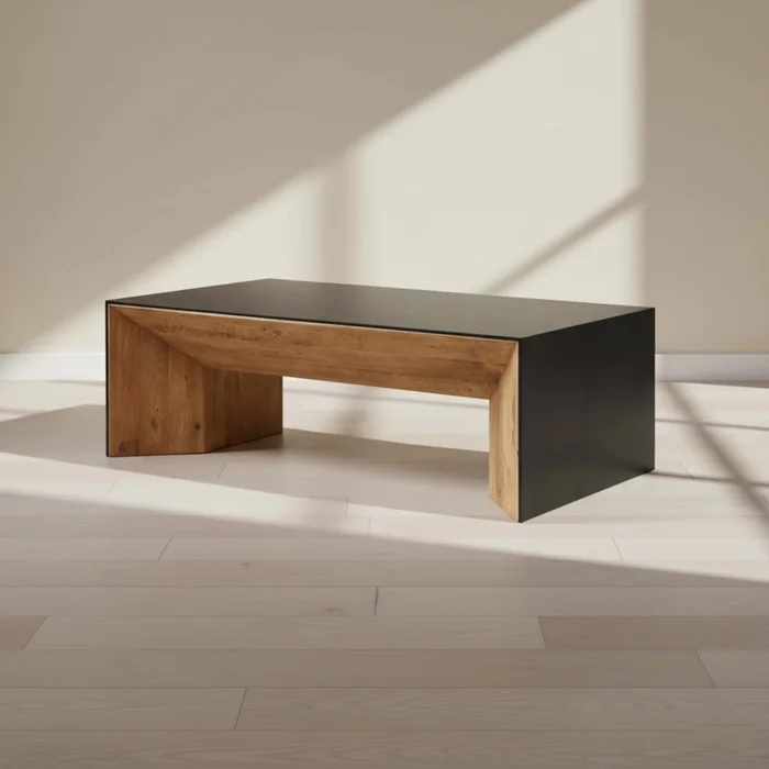Mesa Central Madera Natural-beige Volcano Nat/negr en Multicolor - Mesas de living, Uruguay | Divino
