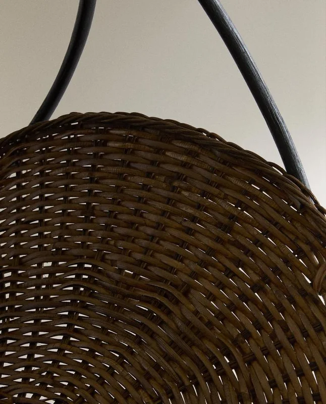 CESTA RATÁN Y BAMBÚ FLORES en Marrón - Canastos, Uruguay | Zara Home, vista 3