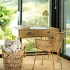 ESCRITORIO AMALIA - ALAMO Y HIERRO ORO VIEJO en Madera natural - Escritorios y sillas de escritorio, Uruguay | La Iberica, vista 4 de 7