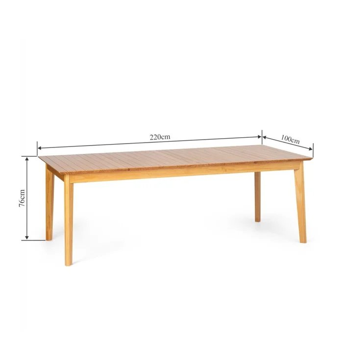Mesa de Comedor Less 2,20mt en Madera natural - Mesas de comedor, Uruguay | Casa Brava, vista 3