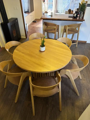 Juego Comedor Redondo 6 Sillas Madera Maciza - Ozark Home A Eleccion en Madera natural - Mesas de comedor, Uruguay | Ozark Home, vista 5