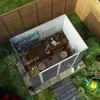 Galpón de Jardín - Joy B Metálico con Puerta Doble - 222x149x194 cm en Gris - Muebles para el exterior, Uruguay | Rústico Hogar, vista 3 de 4