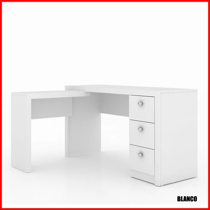 Escritorio esquinero 3 cajones – ME 4101 - Escritorios y sillas de escritorio, Uruguay | Punto Unión, vista 3