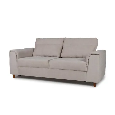 Sofá Aston (Outlet) - Tela Microfibra - 3 cuerpos - Berlin 02 (Beige) en Beige - Sillones y sofás, Uruguay | NYR