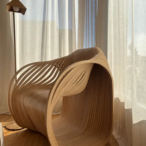 Poltrona Artemisa en Madera natural - Butacas, banquetas y puffs, Uruguay | La Pieza
