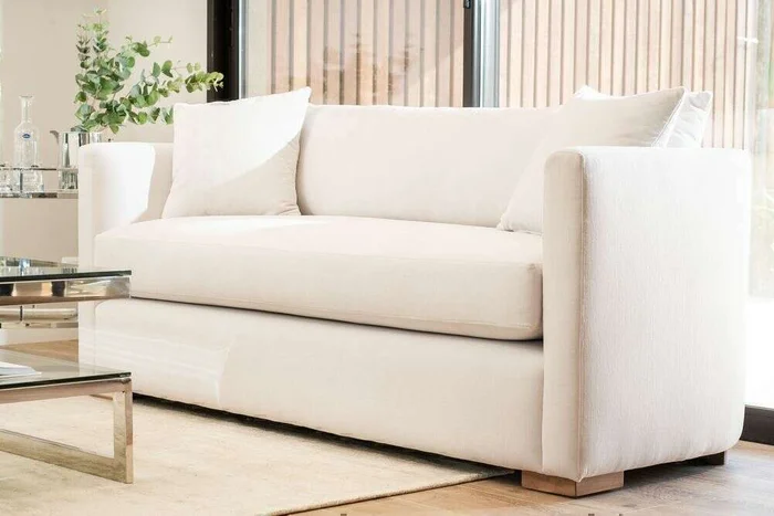 SILLON GINEBRA CURVO - LINO ANTIMANCHAS en Blanco - Sillones y sofás, Uruguay | La Iberica, vista 9