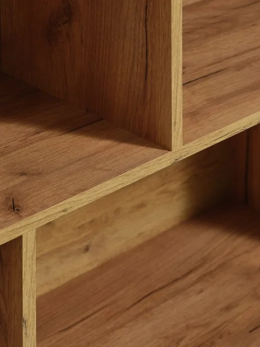 Librería MOSBJERG 6 estantes color roble en Madera natural - Bibliotecas, Uruguay | JYSK, vista 2