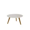 Mesa de Centro Classic - Redonda - Off White y Natural en Blanco - Mesas de living, Uruguay | NYR, vista 2 de 2