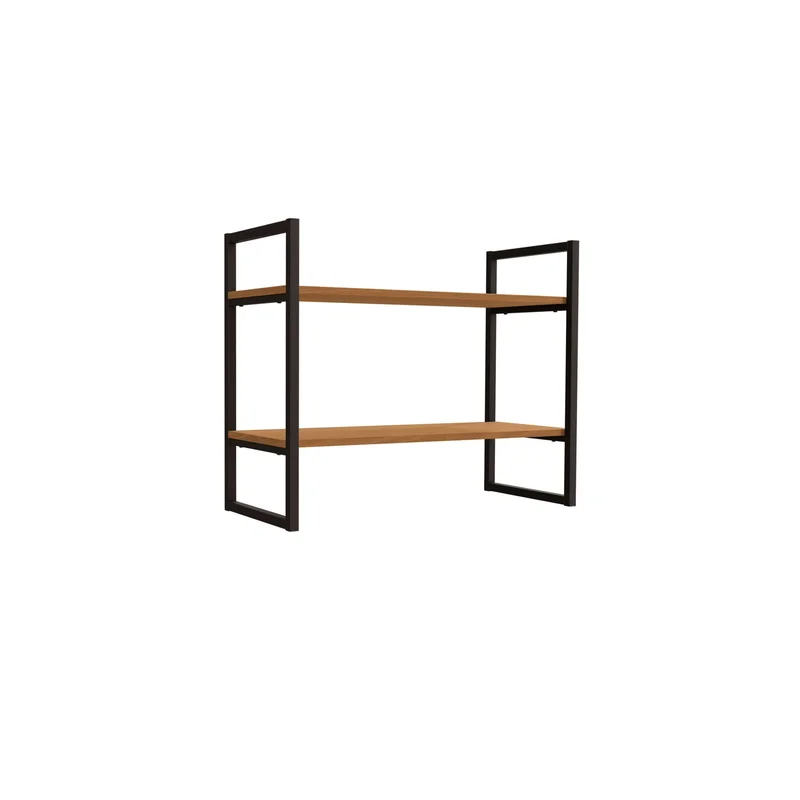 ESTANTERIA BAJA DE PARED REPISA LINEA INDUSTRIAL HIERRO en Madera natural - Bibliotecas, Uruguay | Balton, vista 8