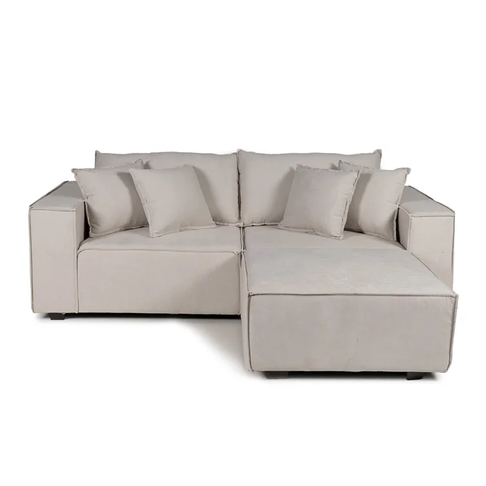 Sofá Modular Maia (3 módulos) - Tela Microfibra - 12073 (Greige) en Gris - Sillones y sofás, Uruguay | Nyr, vista 5