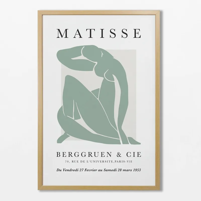 Matisse - Verde agua N.01 en Verde - Láminas, Uruguay | La Cuadrería