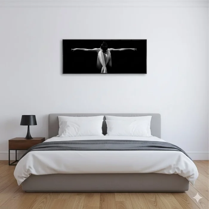 CUADRO 90x30cm MARCO BAILARINA FONDO NEGRO 2 en Negro - Decoración de pared, Uruguay | Decohogar, vista 2