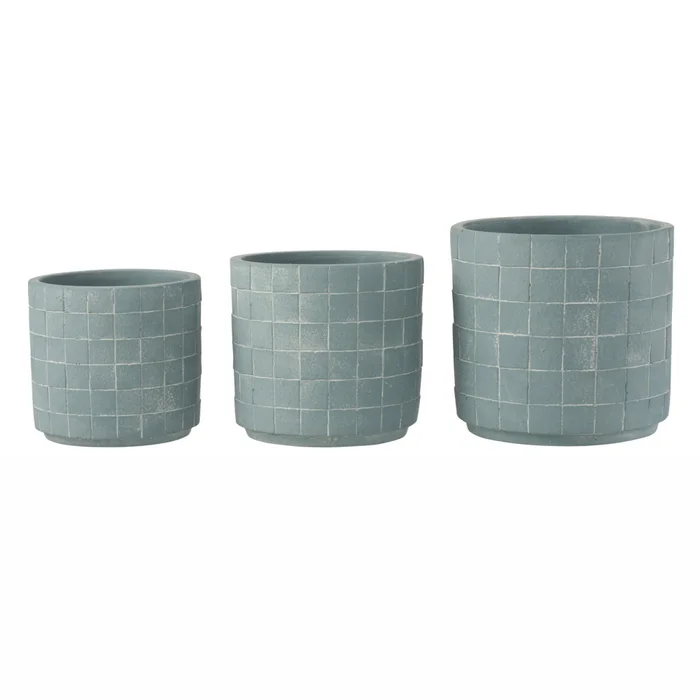 Maceta Ceramica Celeste Square en Azul - Jarrones, Uruguay | Divino, vista 3