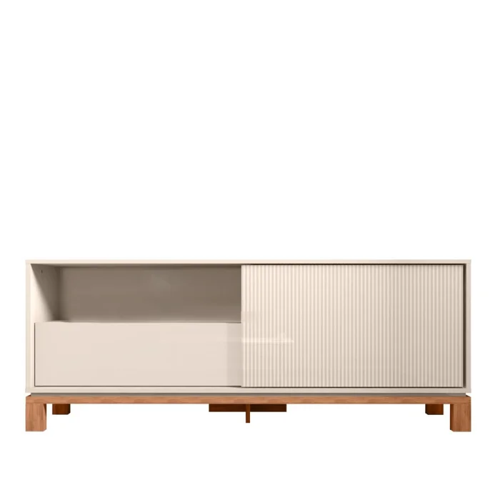 Rack Mondrian - Grande - Off White y Freijo en Beige - Muebles para TV, Uruguay | NYR, vista 3