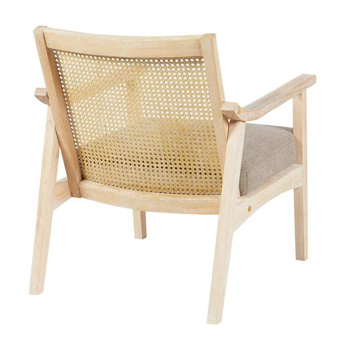 Butaca Madera-y-tela Natural-beige Dakota Natural en Madera natural - Sillones y sofás, Uruguay | Divino, vista 4
