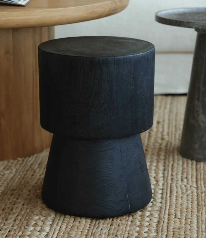 STOOL MANANTIALES RAIZ en Negro - Butacas, banquetas y puffs, Uruguay | Más Infinito Casa, vista 2