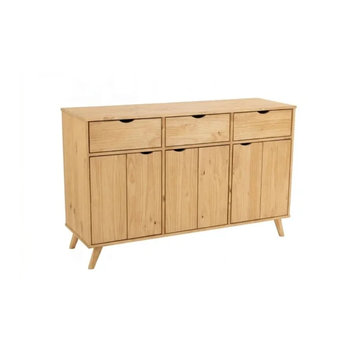 Aparador 3 Puertas 3 Cajones Natural - Línea Berlín en Natural - Muebles para TV, Uruguay | Ecowood
