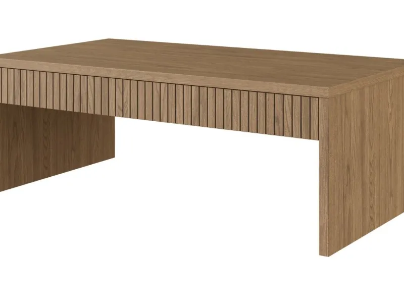 Mesa de Living PLISSE 4 Cajones en Madera natural - Mesas de living, Uruguay | Finkel