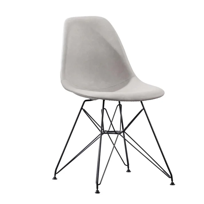 Silla De Comedor Pu-y-metal Gris Antologia en Gris - Sillas, Uruguay | Divino, vista 2