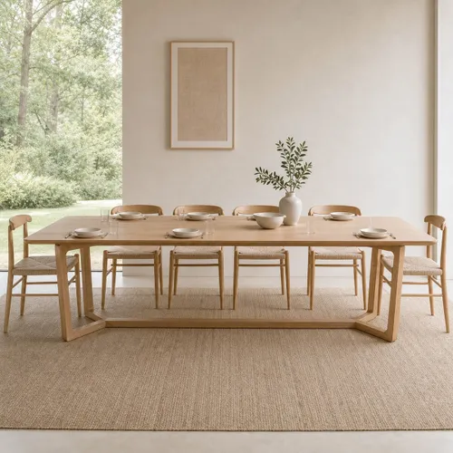 Mesa de Comedor Barcelona en Madera natural - Mesas de comedor, Uruguay | Samic