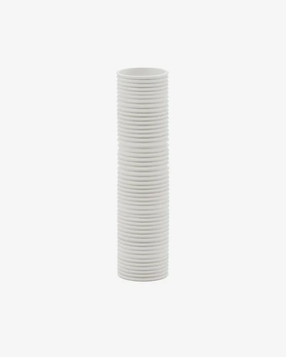 Jarrón Sibone de cerámica blanco - 11 cm en Blanco - Jarrones, Uruguay | Kavehome