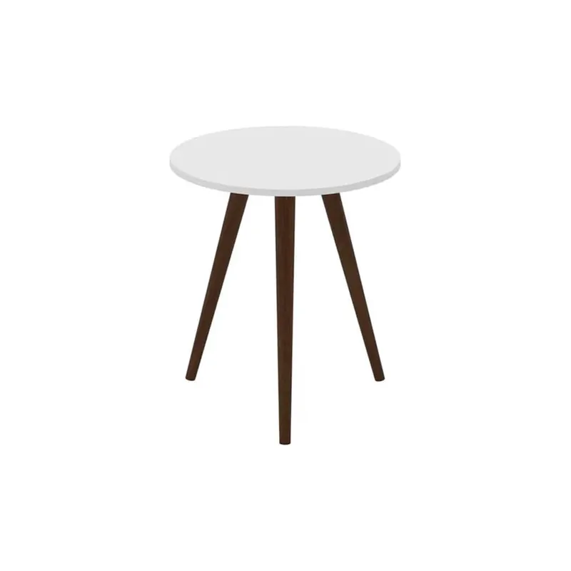 Mesa De Living Lateral Redonda Patas Altas 100% Mdp - Mesas de living, Uruguay | Lais Muebles