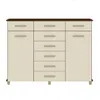 Comoda Cajonera de 8 cajones 2 puertas 1 perchero y 2 estantes internos para Dormitorio o Living - FE - Rustico / Champan en Beige - Cómodas, Uruguay | Mulata, vista 4 de 5