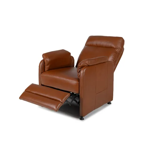 Butaca Max (Reclinable eléctrica) - Cuero Básico - 457 (Brandy) en Naranja - Butacas, banquetas y puffs, Uruguay | NYR