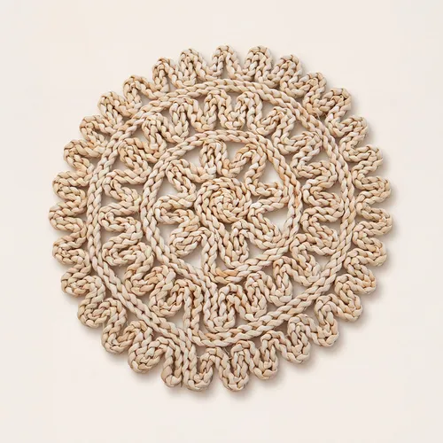 SET X4 INDIVIDUALES FIBRA NATURAL MARGARITA en Beige - Textiles, Uruguay | Cabana