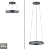 Colgante led anillo motorizado 44w 70cm a control remoto con varias funciones, gris grafito en Gris - Lámparas colgantes, Uruguay | Iluminica, vista 2 de 5
