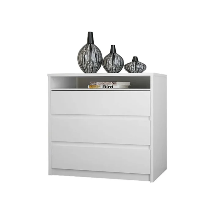 Cómoda Cajonera 3 Cajones Mdf Blanco South en Blanco - Cómodas, Uruguay | Divino, vista 2