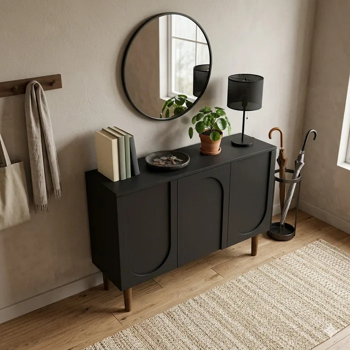 Recibidor Arco 100 cm – Negro en Negro - Aparadores y recibidores, Uruguay | Berna Home, vista 2