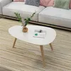 MESA CENTRICA TRIANG BAMBOO C/BLANCO 99X70X46CM en Blanco - Mesas de arrimo, Uruguay | Koz, vista 4 de 4