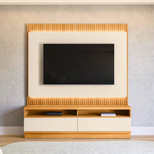 Modular para Tv San Paulo Rack + Panel - Muebles para TV, Uruguay | Rústico Hogar