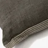 Almohadón Niven 100% lino - verde jaspeado con rayas laterales 45 x 45 cm en Verde - Textiles, Uruguay | Kavehome, vista 5 de 5