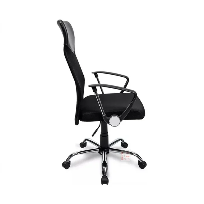 Silla De Escritorio - Ergonómica Respaldo Alto - Apoyacabeza en Negro - Escritorios y sillas de escritorio, Uruguay | Rústico Hogar, vista 3