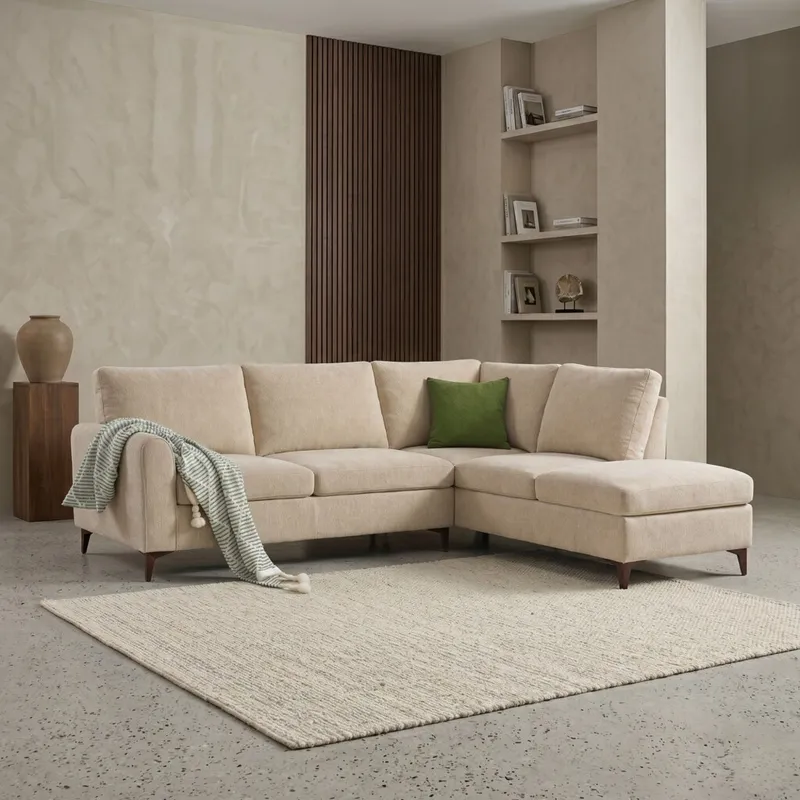 Sillón Esquinero Living - Roma - Sand en Beige - Sillones y sofás, Uruguay | Rústico Hogar