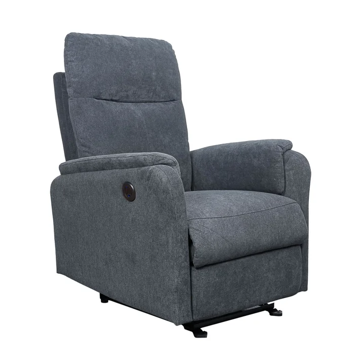 Sofá Reclinable Elétrico 1 Cuerpo Tela Gris Homero en Gris - Sillones y sofás, Uruguay | Divino, vista 2